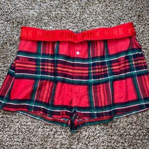 pink Christmas shorts